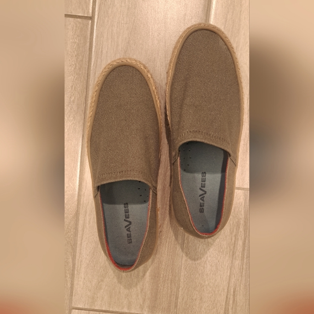SEAVEES Espadrilles Canvas Slip on Olive green